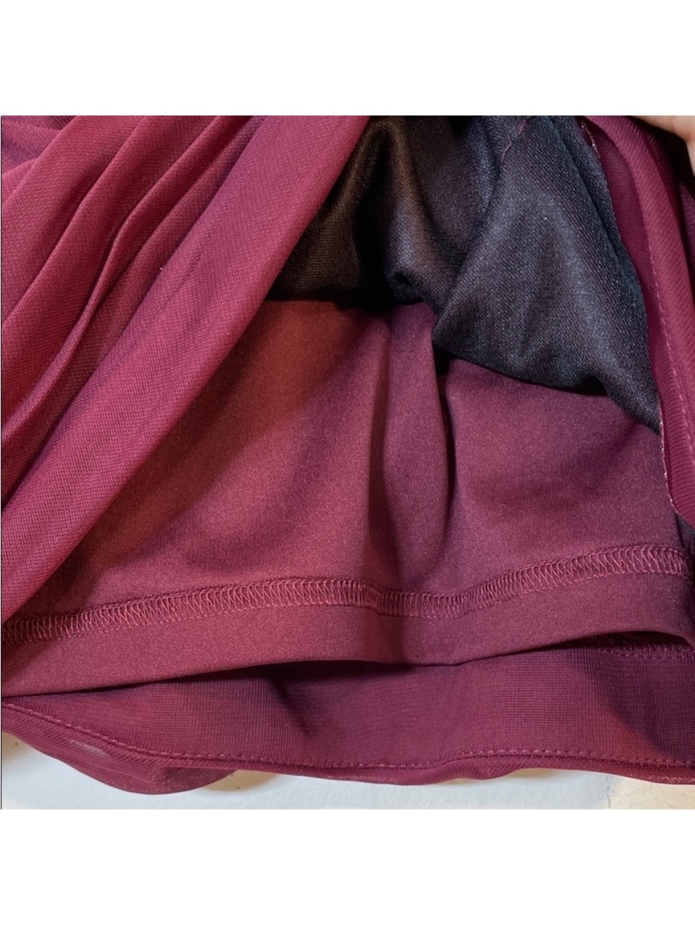 Adrianna Papell Burgundy Beaded Ruched Shirred Cocktail Dress. 20W. NWT. - Picture 8 of 12